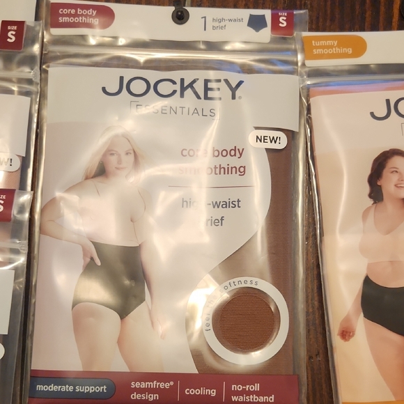 Jockey Essentials Women's High-Waist Brief & Slipshorts Pack - Black and Nude - Picture 3 of 4